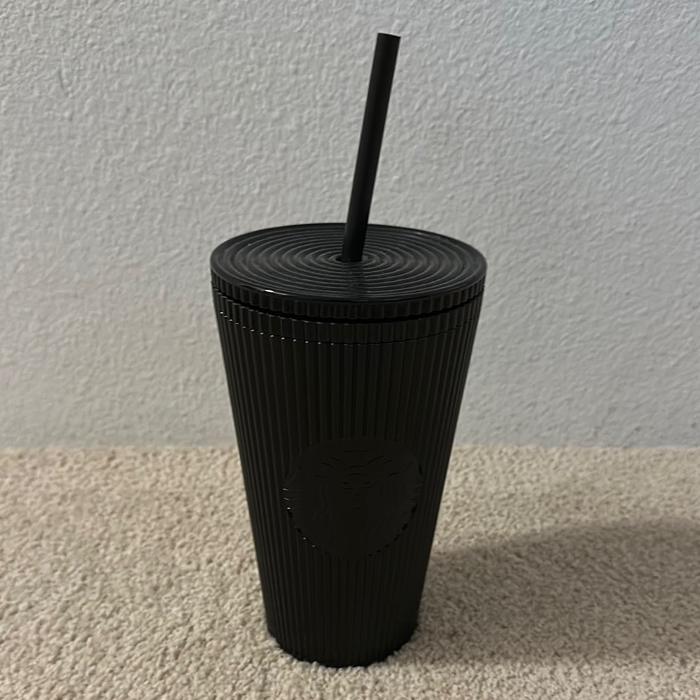 Starbucks Brand New Black Tumbler with Straw